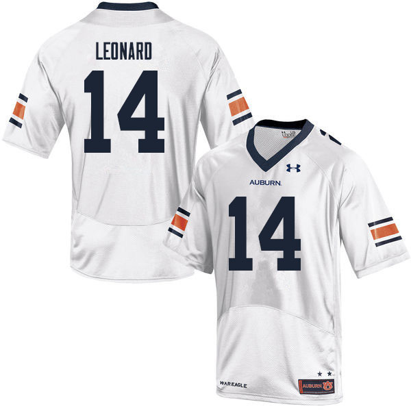 Men #14 Traivon Leonard Auburn Tigers College Football Jerseys Sale-White